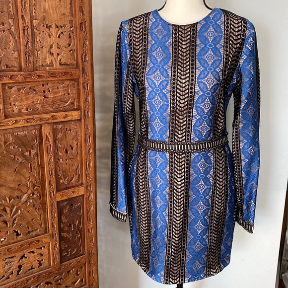 Endless Rose Black Blue Mini Dress - Picture 1 of 14